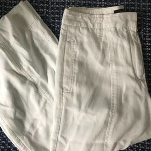 Soft White Wide Leg Trousers